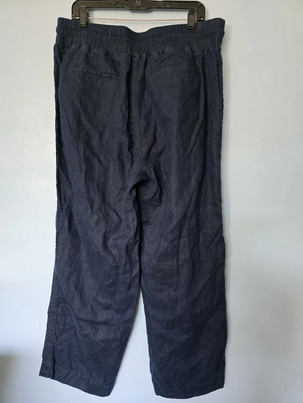 Quince European Linen Wide-Leg Pants Deep Navy XL